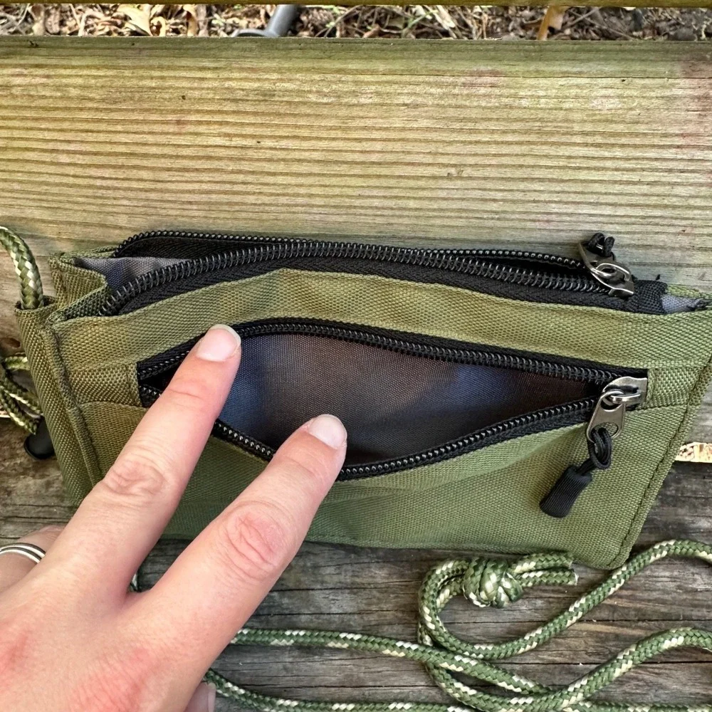Japan Kennel Club Shiba‎ Inu Olive Green Crossbody Bag Wallet Phone Holder Pouch